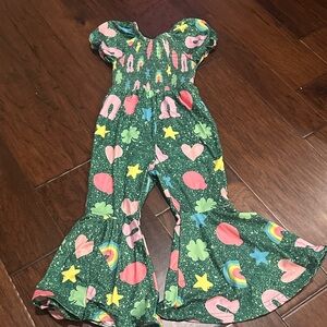 Colorful Kids' Patterned Jumpsuit